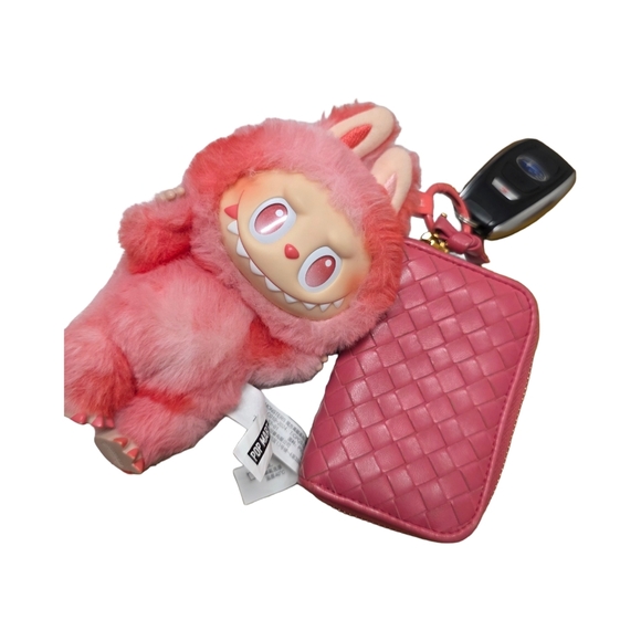 Bottega Veneta Handbags - LABUBU PLUS Bottega Venetta Woven Leather coin purse